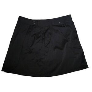 Patagonia Women's Black Activewear Golf Tennis Casual Wrap A-Line Skirt Size 4